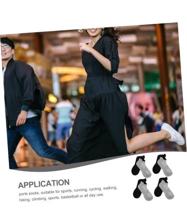 minkissy 4 Pairs Combed Cotton Socks Running Socks All Season Stocking Low-cut Liner Socks Low-cut Liners Socks Unisex Stockings Unisex Socks Breathable Sports Stockings Summer Socks Black Grey 21x5x0.3cm - Buy Online on GoSupps.com