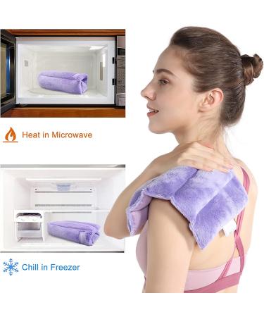 SuzziPad Microwavable Heating Pad 8 x 12 - Reusable Moist Heat Pack for Pain Relief in Cramps, Muscle Aches, Joints, Back, Neck, Shoulder - Purple - Buy Online on GoSupps.com