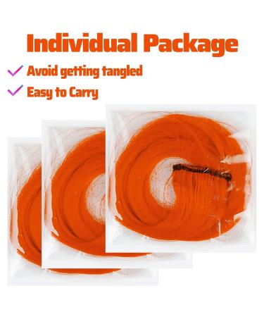 Orange Clip-In Hair Extensions - 17 Colorful Curly Wavy Highlights for Girls & Women - 12 PCS Party Hair Accessories - Buy Online on GoSupps.com