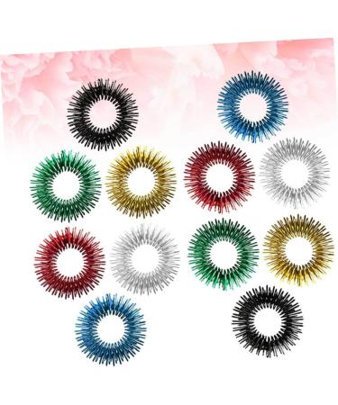 Beavorty 12-Pack Spiky Finger Massage Rings | Stress Reduction & Acupressure Toys for Decompression | International Shipping - Buy Online on GoSupps.com