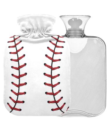 Naanle softball baseball pointed hot water bottle with reference transparent hot water bottle 2l large hot hot water bottle for bed hand feet warmer pain relief heat and cold therapy