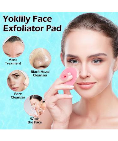 Yokilly Silicone Face Scrubber Exfoliator Brush - Handheld Facial Cleansing Brush for Men and Women (4 Pack) - Buy Online on GoSupps.com