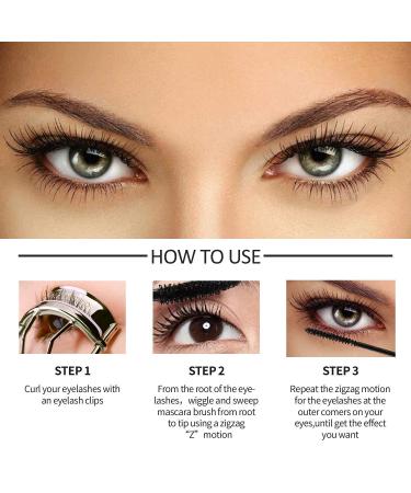 GECOMO Black Volume and Length Mascara - 4D Silk Fiber Lash, Waterproof, No Smudging, Thick & Black - Best Mascara for Women | 1PCS - Buy Online on GoSupps.com