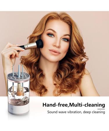 Buy Automatic Makeup Brush Cleaner - Rechargeable Quick Dry Transparent Washer for Effortless Cleaning - Buy Online on GoSupps.com