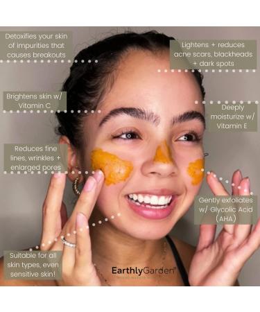 EarthlyGarden Pumpkin Enzyme Face Mask - Vegan, Cruelty-Free, Cleanse, Exfoliate, Moisturize & Hydrate, Brighten Dull Skin + Dark Spots - 4oz - For All Skin Types - Buy Online on GoSupps.com