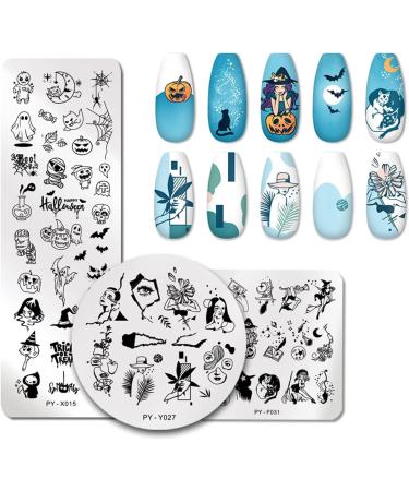 Yzdkj Halloween Nail Stamping Plate - Snowflake Festival Pattern Stainless Steel Nail Art Stencil for Creative Nail Design - Buy Online on GoSupps.com