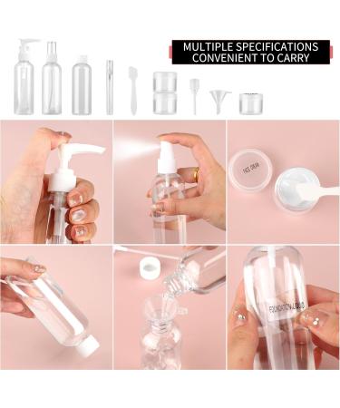 Guoyihua 19-Piece Empty Travel Bottles Set | Portable Cosmetics Containers for Air Travel | Clear Hand Luggage Liquid Fillers - Buy Online on GoSupps.com