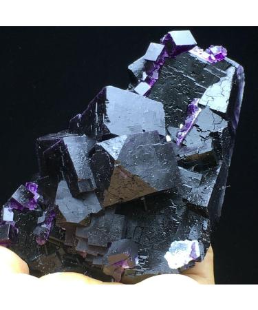 559.5g Natural Cube Deep Purple Fluorite Crystal Cluster Specimen/China Crystal Cluster - Buy Online on GoSupps.com