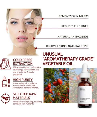 100% Organic Rose Seed Oil Rosehip Oil for Face Rose Essential Oil for women Rosehip Seed Oil Anti-Aging Hydrating Rose Hip Oil for Skin Anti Aging Serum for Face Rose Hips Essential Oil Skin Care - Buy Online on GoSupps.com