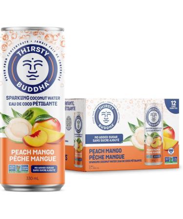 THIRSTY BUDDHA Sparkling Coconut Water Peach Mango 12/330ml