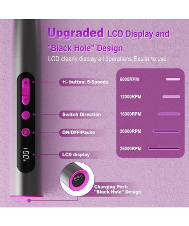 GOSIA Electric Nail Drill Professional Nail Kit for Acrylic Gel Rechargeable Portable Nail Set - Buy Online on GoSupps.com