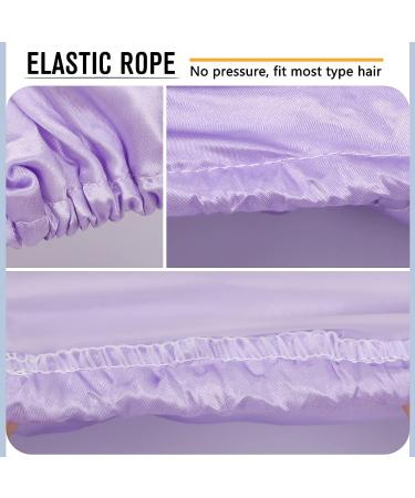 GoodSing 2PCS Shower Cap for Women - Reusable Waterproof Double Layer Bath Cap for Long Hair - Pink+Purple - Buy Online on GoSupps.com