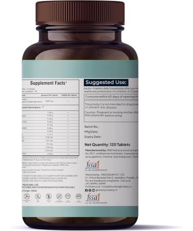 Miduty by Palak Notes Blue Spirulina - Spirulina - Phycocyanin Coated - Gluten Free - Non-GMOs - 120 Tablets - Buy Online on GoSupps.com