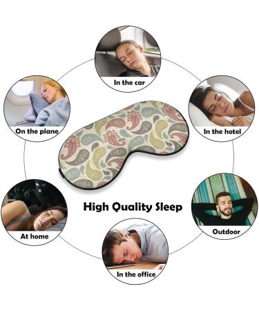 Shop Retro Paisley Sleep Mask for Women | Adjustable Eye Shades with Elastic Strap - Perfect for Travel & Sleep - Buy Online on GoSupps.com