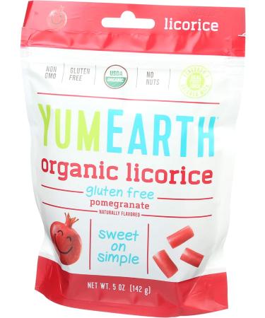 Buy YumEarth Organic Licorice Pomegranate 5 oz - All-Natural Treat - Buy Online on GoSupps.com