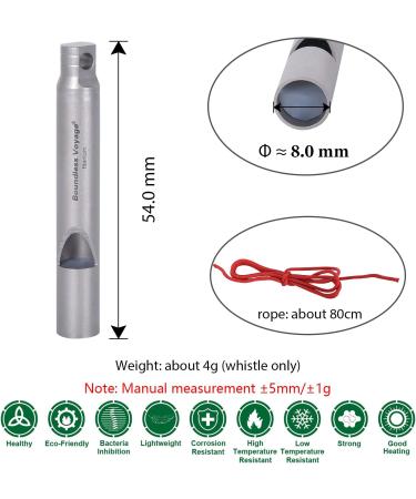 Boundless Voyage Titanium Emergency Whistle 2 Pack Outdoor Emergency Survival Camping Hiking Loud Whistle Coaches Training Sports Keychain Whistle with Lanyard - Buy Online on GoSupps.com
