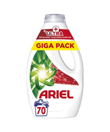 Ariel Liquid Laundry Detergent 70 Washes +Ultra Stain Remover Removes Stubborn Stains Even After 7 Days Made in France