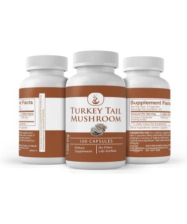 Pure Original Ingredients Turkey Tail Mushroom (100 Capsules) Always Pure No Additives Or Fillers Lab Verified 100 Count (Pack of 1) - Buy Online on GoSupps.com