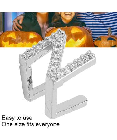 Capital Letter Shaped Hip Hop Tooth Halloween Hip Hop Decoration Teeth Brace Accessory (Silver Color) N Silver Color - Buy Online on GoSupps.com