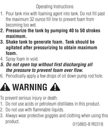 Chapin 1054 Multi-Purpose Foamer Sprayer - 1.4L Translucent White Tank | Ideal for Lawn Garden & Cleaning - International Shipping Available - Buy Online on GoSupps.com