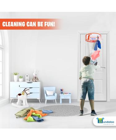 Bundaloo Basketball Laundry Hamper - 2-in-1 Hanging Hoop & Laundry Hamper for Boys & Girls Room Decor - Buy Online on GoSupps.com