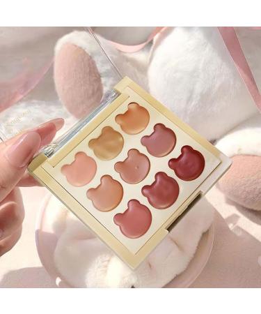  Acunny Lip Gloss Palette 9 Matte Shades for Women - Cosmetic Palette | Lightweight Velvety Finish Compact Size for Travel School Dates & Events - Buy Online on GoSupps.com