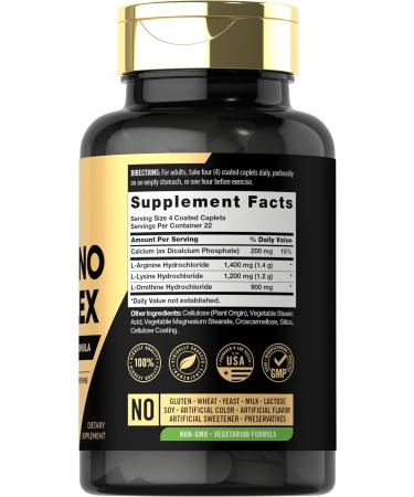 Carlyle Tri-Amino L-Arginine L-Ornithine L-Lysine Supplement - 90 Vegetarian Caplets | Non-GMO Gluten Free International Shipping - Buy Online on GoSupps.com