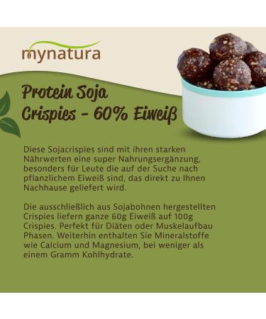 Mynatura Protein Soya Crispies | 60% Protein | Vegan Protein | Plant Based Protein | Soya Protein | Soya Snack | Vegan Vegetarian (2 x 1000g) - Buy Online on GoSupps.com