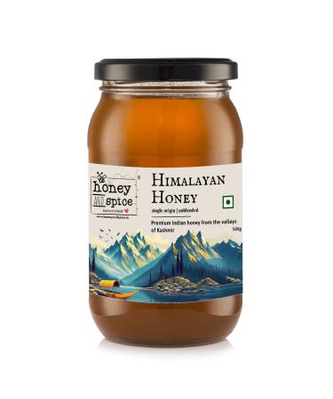 Honey and Spice Kashmiri Himalayan Raw Honey Single Origin Unblended Premium Indian Honey from the Valleys of Kashmir with No Added Sugar 500 Gm