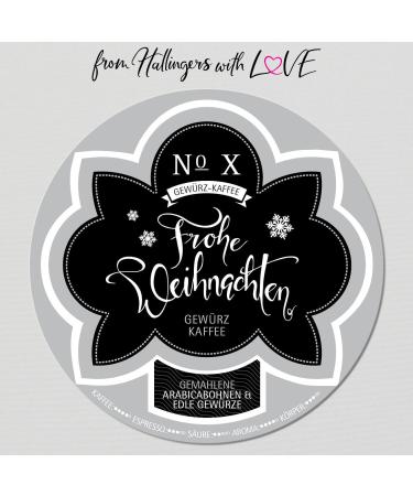 Hallingers Christmas Coffee - Spiced Gourmet Filter Grind | Perfect Gift for Mother's Day & Father's Day | New Home & New Year's Eve Recovery | 500g - Enjoy Long-Term Roasted Flavor - Buy Online on GoSupps.com