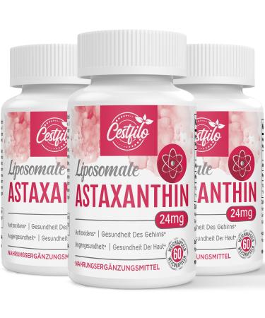 Cestfilo liposomal astaxanthin supplementary 24 mg maximum absorption natural antioxidants gluten-free genetic engineering free (180 pieces (3-pack)))