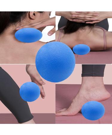Eruceky Two-Part Trigger Point Presser Massager Set - Fascia Ball with Suction Cup for Muscle Pain Relief in Back Neck Arms & Shoulders - Blue - Buy Online on GoSupps.com