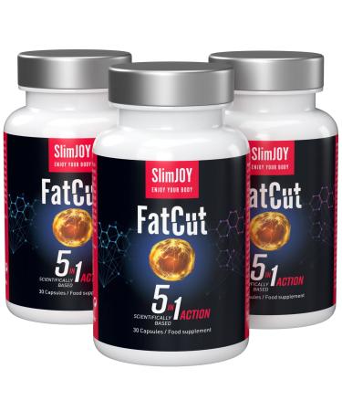 Sensilab FatCut Pre-Workout Capsules - Guarana, Green Tea, Cayenne Pepper, Brown Agae, Black Pepper, L-Carnitine & B-Complex Vitamins - 90 Capsules