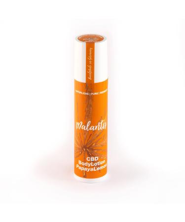 Malantis body lotion papaya lemon |200ml |Moisturizing body lotion with shea butter panthenol and aloe vera |100% handmade natural cosmetics