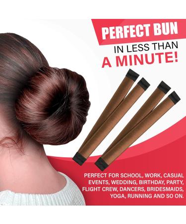 Glamza Women's Magic Hair Bun Snap Styling Donut Former French Twist Band Maker (Brown) - Buy Online on GoSupps.com