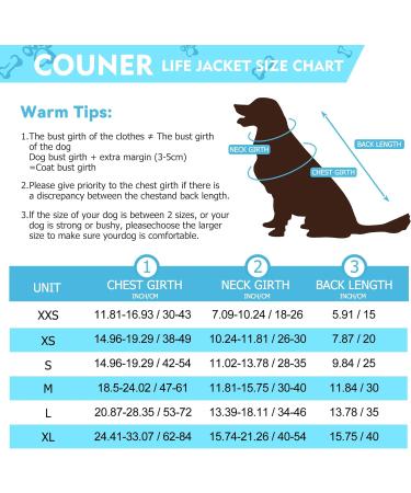 Alagirls Dog Life Jacket - Small & Medium Rip-Stop Safety Vest with Rescue Handle | Blue (Chest 47-61 cm) - Buy Online on GoSupps.com