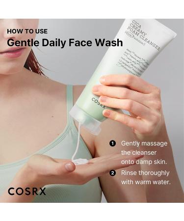COSRX Pure Fit Cica Creamy Foam Cleanser - 5.07 fl oz | Gentle Cleanser for Sensitive Skin with 91% Natural Centella Complex - Buy Online on GoSupps.com