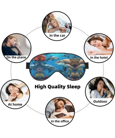 Dolphins Sea Turtle Shark Octopus Eye Mask - Ultra-Soft Light-Blocking for Comfort & Restful Sleep | International Shipping Available - Buy Online on GoSupps.com