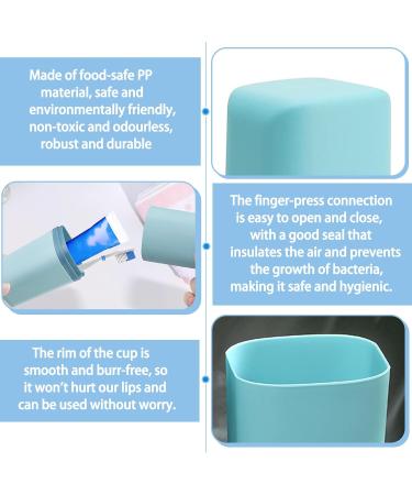 Travel Toothbrush Cups Set - 4 Portable Toothbrush Containers for Home & Travel | Ideal for Business Trips - Buy Online on GoSupps.com