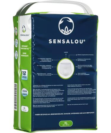 Sensalou Incontinence Diapers for Adults - XL Size (44) Protective Pants for Men & Women | Comfortable & Discreet - Buy Online on GoSupps.com
