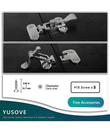 YUSOVE Boat Anti-Rattle Latch 316 Stainless Steel | Lockable Hold Down Clamp Marine Hatch Hardware (Pack of 2) - Buy Online on GoSupps.com