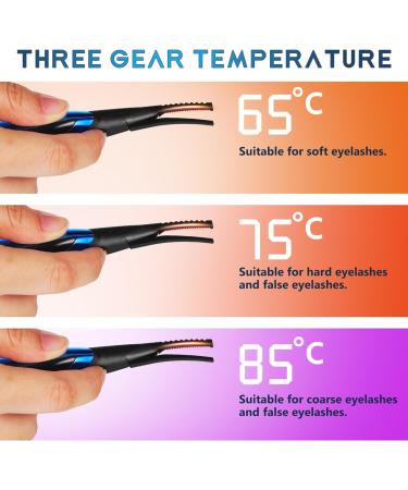 minkissy Heated Eyelash Curler Electric Eyelash Curler with Clip Rechargeable Natural Curling 3 Temp Settings 24h Long Lasting for Makeup Tools Women - Buy Online on GoSupps.com