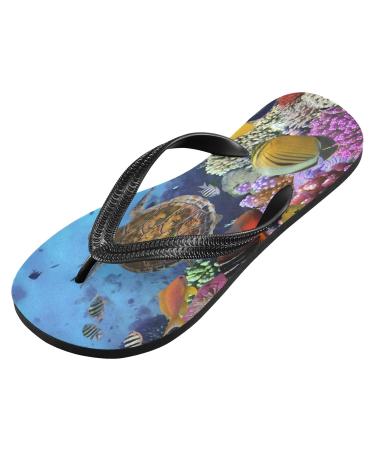 Mnsruu Bunter Coral Reef Flip Flops for Men & Women - Stylish Sandals for Travel Hotel Spa & Home - Buy Online on GoSupps.com