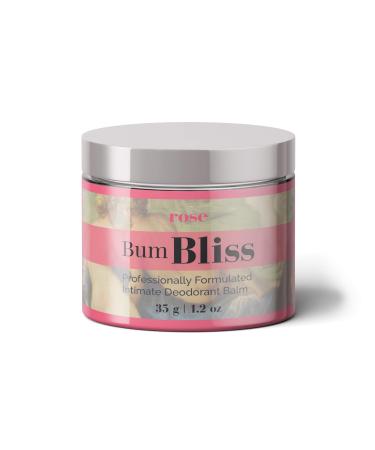 Bum Bliss Intimate Deodorant Balm -(Rose) Odor Neutralizer for your Bum Privates & Armpits - No Peroxide No Rinse Gentle Leave-In Formula that Works Instantly - For Fans of Comfort