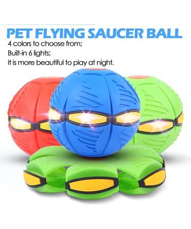 BOPELMALLS 2023 New Pet Toy Flying Saucer Ball Flying Saucer Ball Dog Toy Pet Toy Flying Saucer Flying Saucer Dog Toy Pet Flying Saucer Ball Flying Saucer Ball for Dog Green-6Light - Buy Online on GoSupps.com