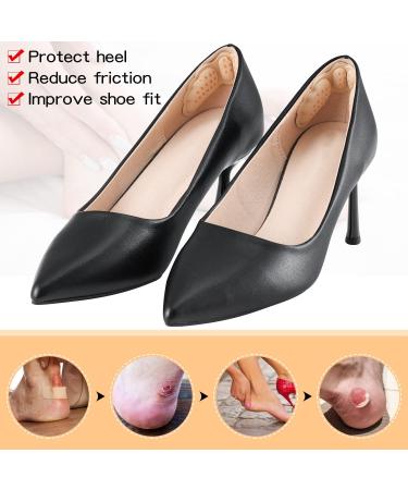 8PCS Beige Heel Cushion Pads for Loose Shoes - Adhesive Inserts for High Heels - Reusable Heel Guards Liners to Improve Shoe Fit - Buy Online on GoSupps.com