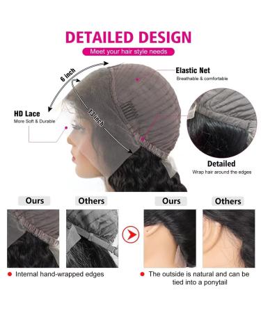 180 Density Glueless Straight Full Lace Human Hair Wig 24 Inch - HD Transparent Lace Front Wig for Black Women with High Ponytail Capability - Buy Online on GoSupps.com