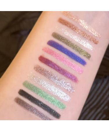 Glitter Eye Liner Set - 12 Colors Matte Eye Liners Makeup Colors Waterproof Eye Liners Long Lasting and Sweatproof Eye Colors for Women - Buy Online on GoSupps.com