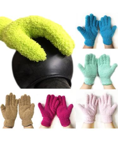 FINPAN Dust Removal Gloves Coral Wool Super Absorbent Gloves Household Cleaning Dust Removal Gloves Dishwashing Gloves Blue - Buy Online on GoSupps.com