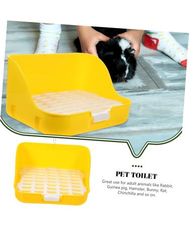 TOGEVAL Box Rabbit Toilet Small Pet Toilet Bunny Potty Pet Training Corner Pet Pee Toilet Pet Supply Bunny Toilet Little Pig Pee Toilet Pet Potty Pet Litter Tray Rabbit Potty 28.5X23.5X15.5CM Yellow - Buy Online on GoSupps.com